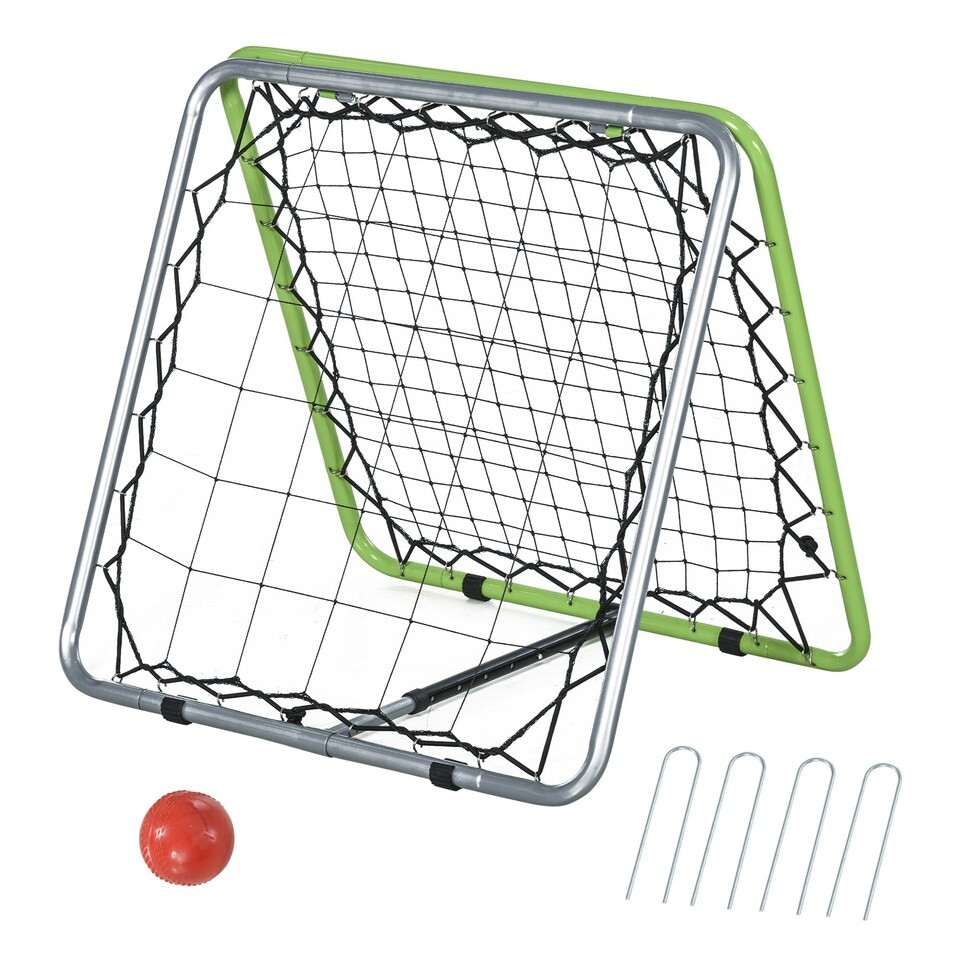 image 1 of HOMCOM Angle Adjustable Rebounder Net Goal Training Set Football, Baseball