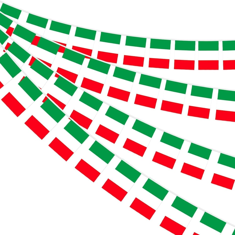 image 1 of Italy Flag Rectangle Party Bunting 10m with 20 Flags