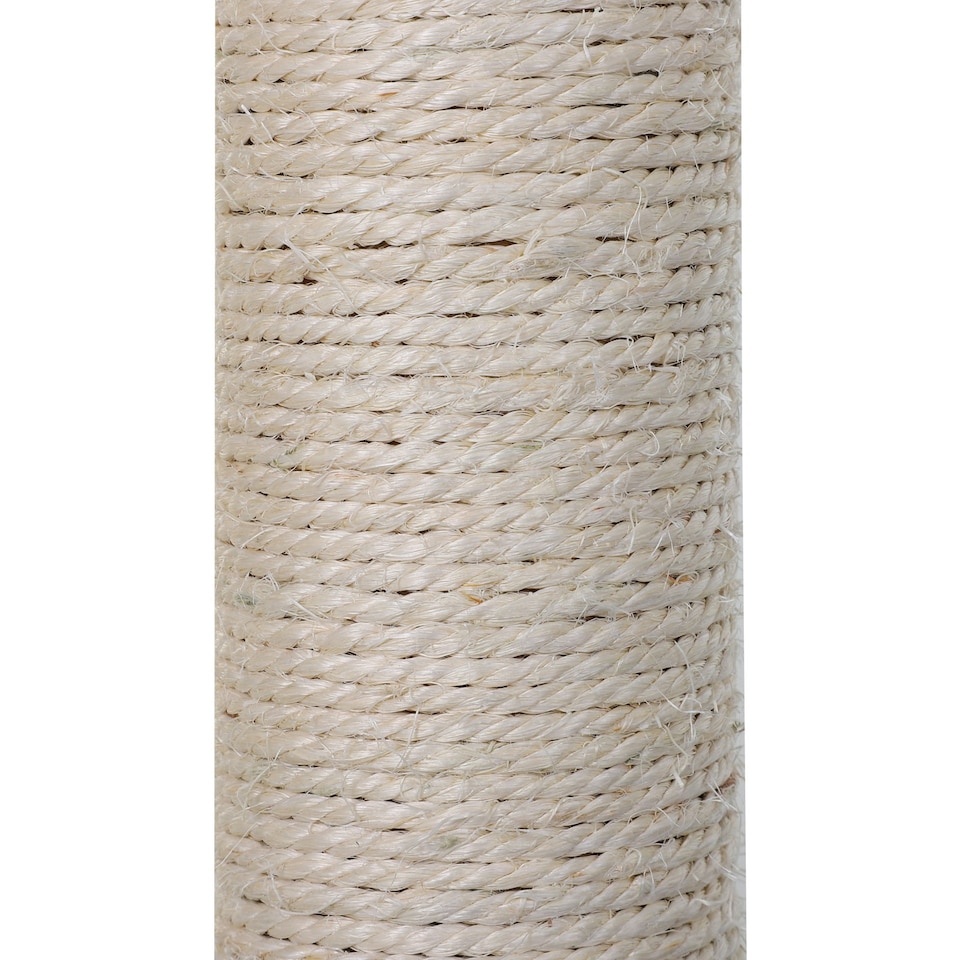 image 1 of PawHut Cat Tree Scratch Post with Bed Hammock Sisal for Indoor Cats Grey