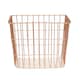 image 2 of Interiors By Premier Stylish Sturdy Square Basket, Functional Wireframe Basket For Kitchen, High Quality Contemporary Basket | Gold