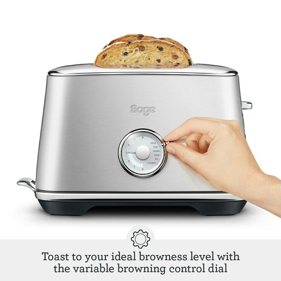 image 1 of Sage Toast Select Luxe - Compact 2-Slice Toaster - 6 Preset Settings, 1000 W, Variable Browning Level, LED Countdown Indicator - Damson Blue Blue
