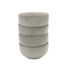 Cooks Professional Nordic Stoneware 11cm Side Bowls | Set of 4 | Reactive Glaze | Grey
