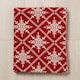 image 4 of Christmas Traditional Snow Flake Reversible Throw, Red