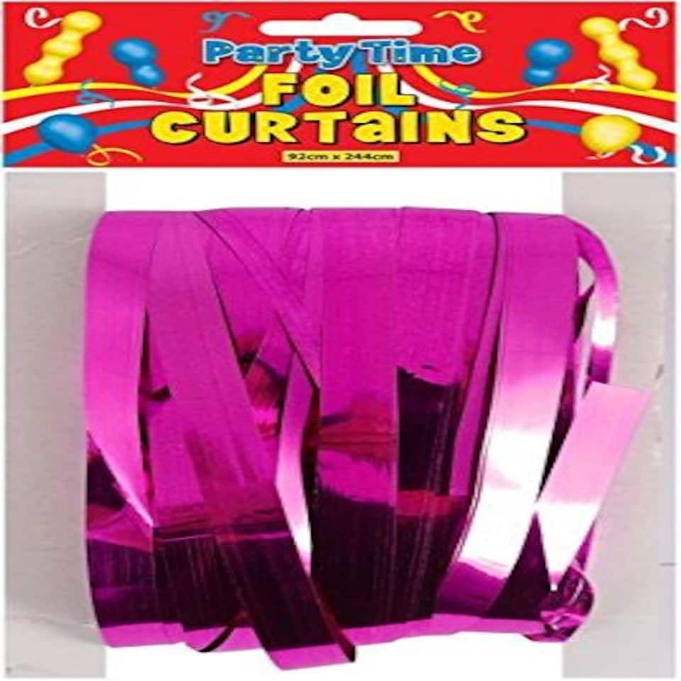 image 1 of Pink Curtain Foil Birthday Party Door Decoration