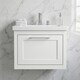 image 4 of Balterley Traditional Bathroom Wall Hung 1 Drawer Vanity Unit and 3 Tap Hole Modern Fireclay Basin | White | Nimbus White
