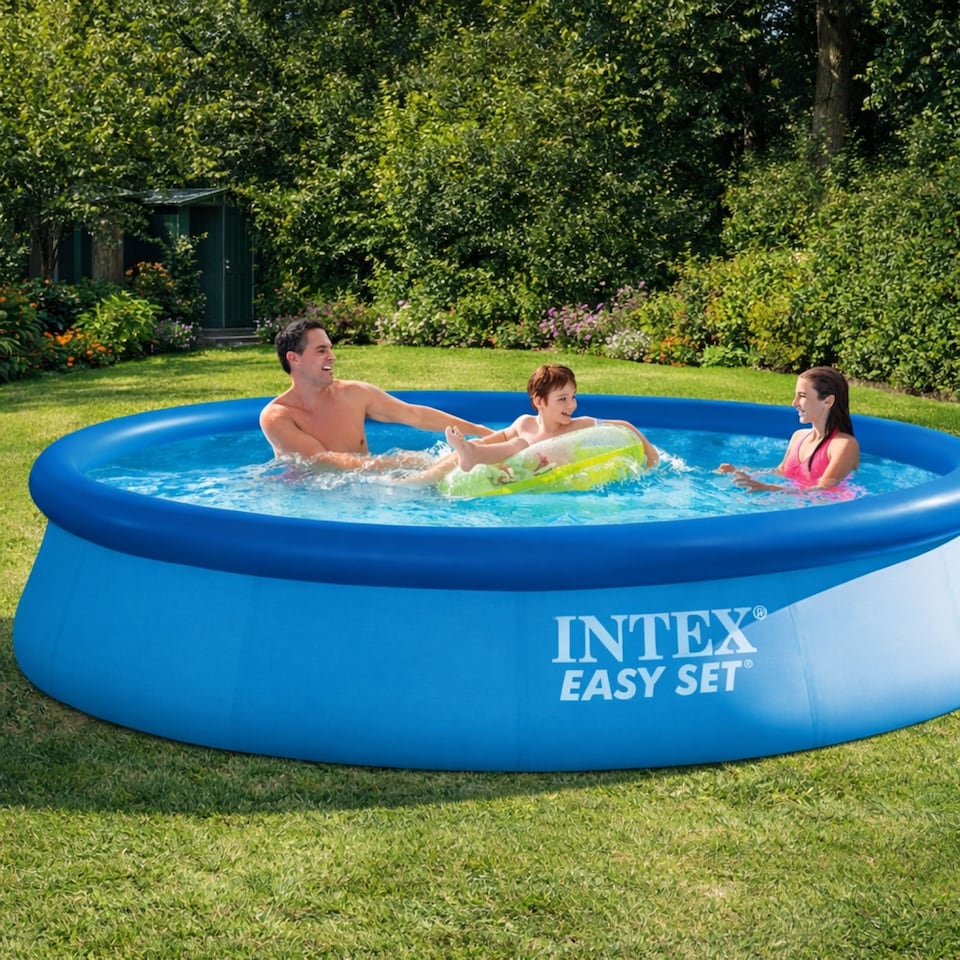 image 1 of 10ft x 30in Easy Set Pool with Filter Pump | Above Ground Swimming Pool | Blue