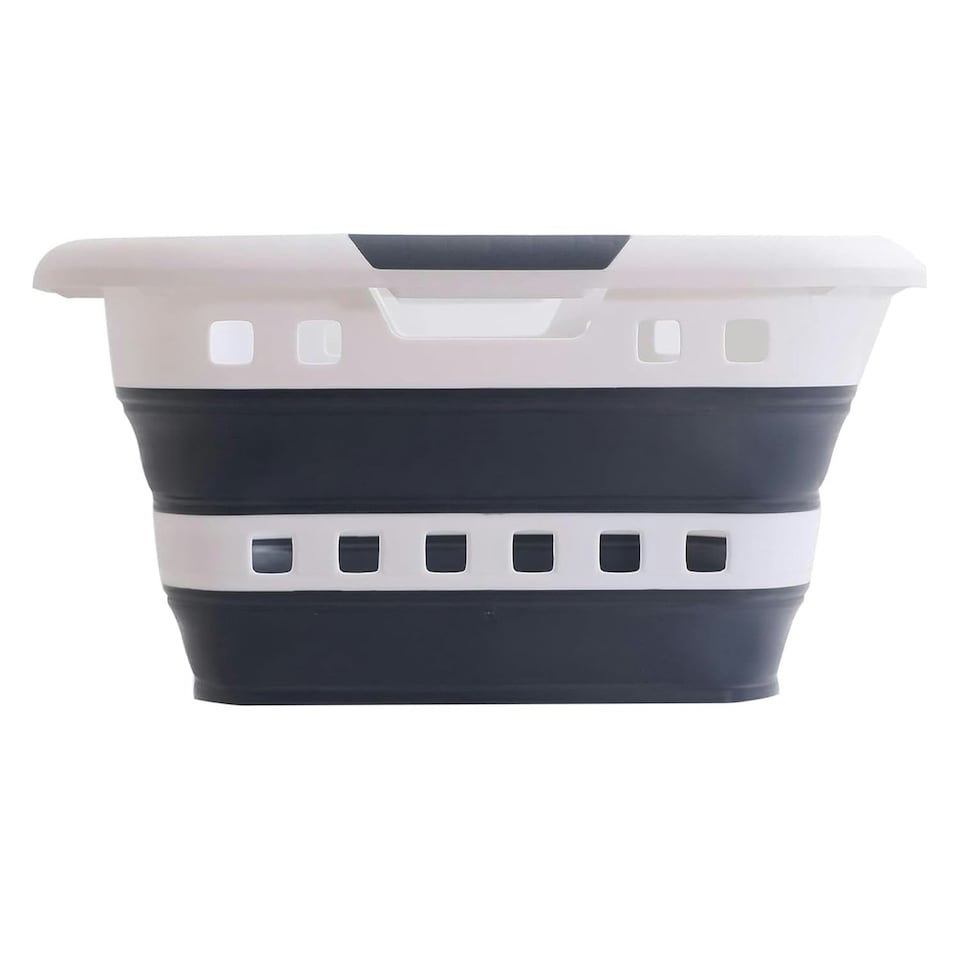 image 1 of 1 x Foldable 45L Space Saving Collapsible Laundry Basket Multi-Purpose Tub Blue