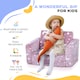 image 7 of AIYAPLAY Kids Sofa Bed, Folding Toddler Armchair, Glow in The Dark Star Moon | Pink | One Size