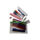image 1 of Stationery Filled Green Zip 8x5" Pencil Case with Colouring Pencils
