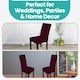 image 10 of Velvet Dining Chair Covers, Spandex High-Back Chair Slipcovers - 220GSM