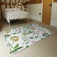 image 3 of Watercolour Leaves & Flowers (Rug) Green | Small: 60x110cm