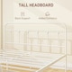 image 3 of HOMCOM 5ft Metal King Platform Bed Frame w/ Underbed Storage Headboard White