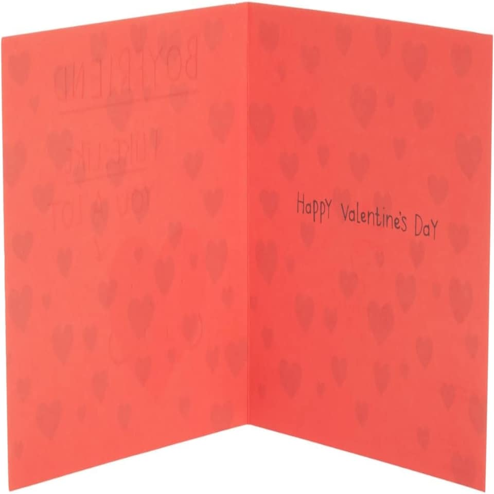 image 1 of Cute Smiley Heart Design Boyfriend Valentine's Day Card