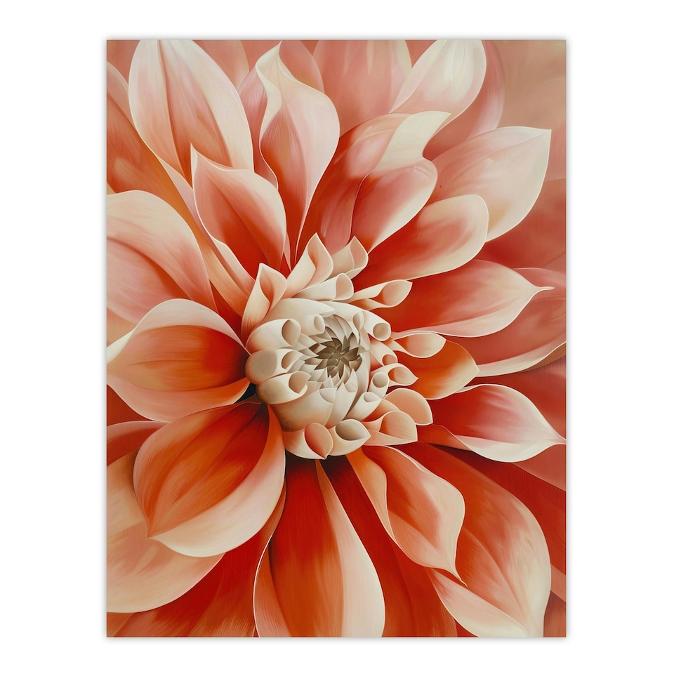 image 1 of Pink Dahlia Flower Close Up Petals Living Room Black Framed Wall Art Print A4