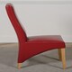 image 8 of Kuba Large Oak Dining Table with 8 Lola Burgundy Leather Chairs Red
