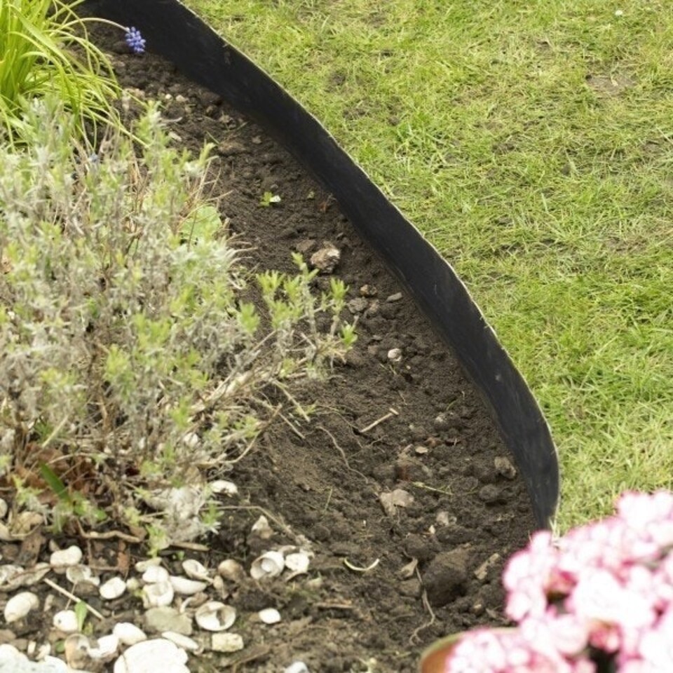 image 1 of 10m Easy Lawn Edging in Black Black