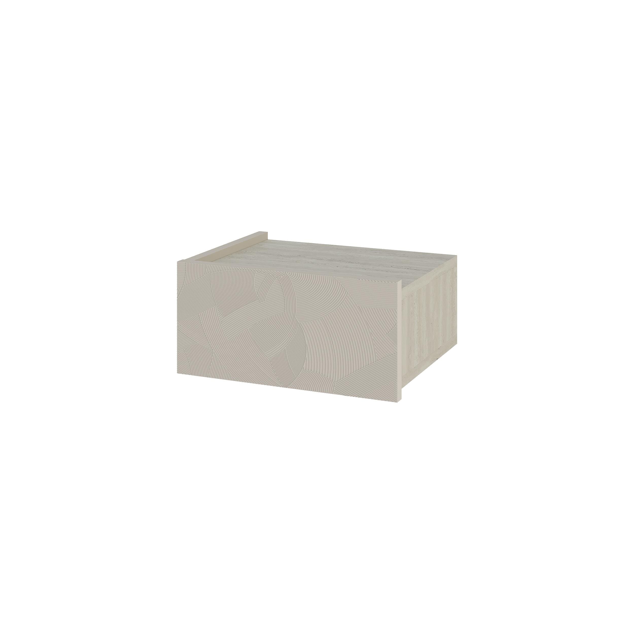 Decortie Onda' Modern Bedside Table Nightstand in Light Sand | Size: 1 Pack