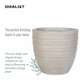 image 8 of Plaited Style Beige Round Garden Planter, Outdoor Plant Pot D24 H23 cm, 10.4 ltrs Cap.