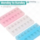image 7 of 2 Times A Day Weekly Pill Organiser, 14-Compartment Pill Case - 3pcs