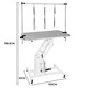image 5 of White Hydraulic Grooming Table - Grey Table Top