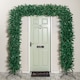 image 3 of 8ft (2.35m) Samuel Alexander Double Door Plain Green Flat Top Christmas Tree Arch with 2000 Tips