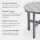 image 2 of VonHaus Westport HDPE Grey Adirondack Side Table