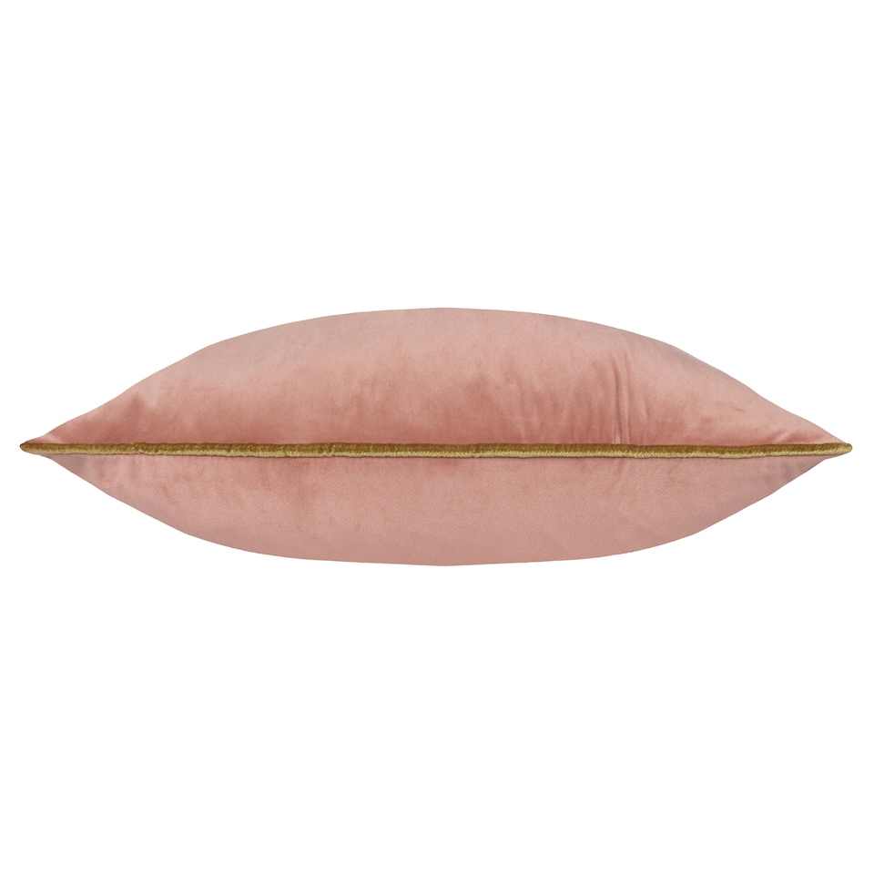 image 1 of Furn Meridian Velvet Cushion, Blush/Gold, 45 x 45cm