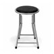 image 4 of Black Padded Folding Breakfast Kitchen Bar Stool Seat | Black
