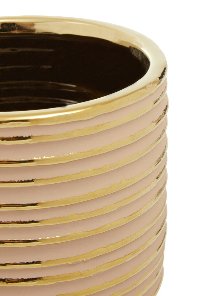 image 1 of Haldis Small Ceramic Planter | Gold