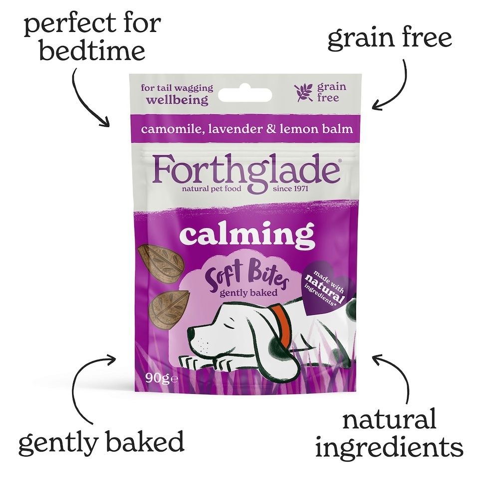 image 1 of Calming Dog Treats with Camomile & Lavender (8x90g)