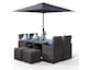 image 2 of Giardino 4 Seater Rattan Cube Dining Set | Grey | Grey