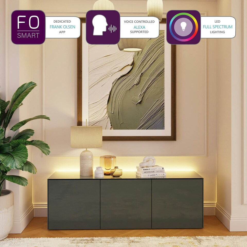 image 1 of Frank Olsen Intel 1500 Tv Cabinet Grey | Grey