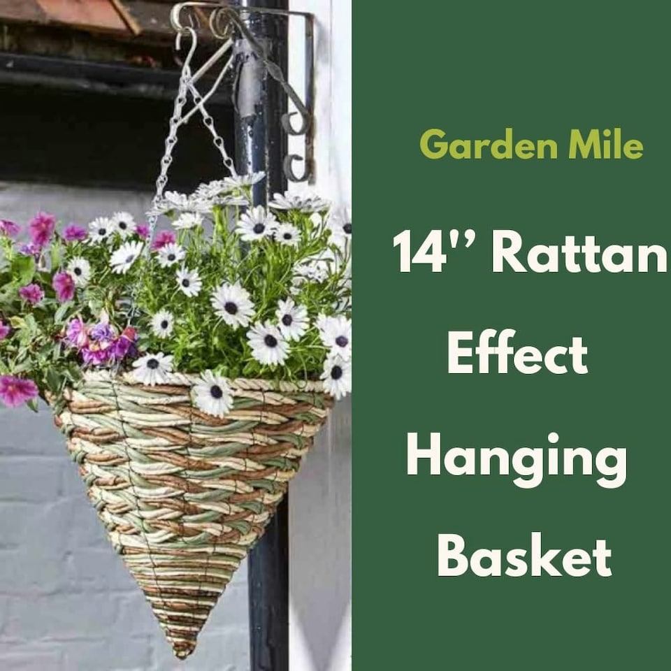 image 1 of Marco Paul Cone Hanging Planter 14" Brown