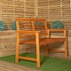 image 5 of Waimea 2 Seater Outdoor Wooden Garden Bench | Brown | Brown