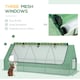 image 3 of Outsunny Portable Small Polytunnel with Mesh Windows, 240x90x90cm