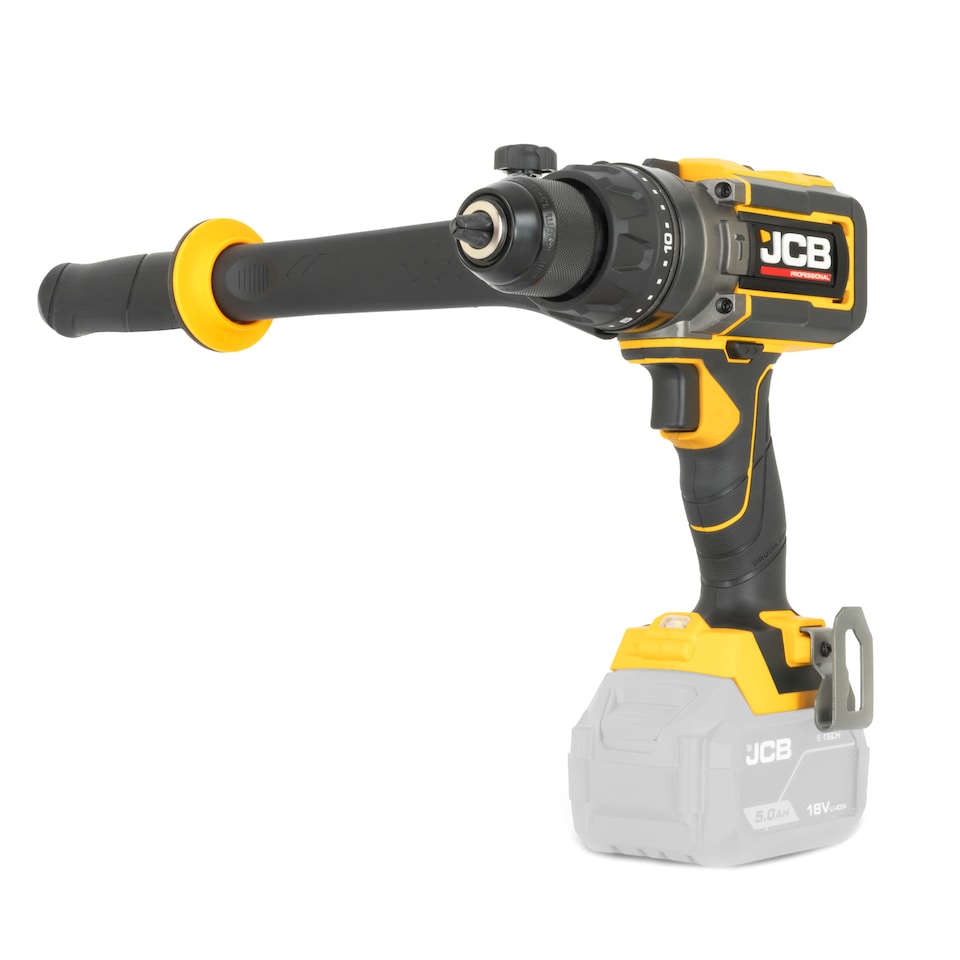 image 1 of JCB Pro Cordless Combi Drill 18v 160Nm Electric Screwdriver Impact Auxiliary Handle Anti Kickback (Bare Unit only)