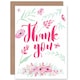 image 1 of Floral Pink Thank You Card