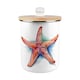 image 1 of Vibrant Starfish Food Waste Caddy - Metal 2L Decorative Kitchen Compost Bin