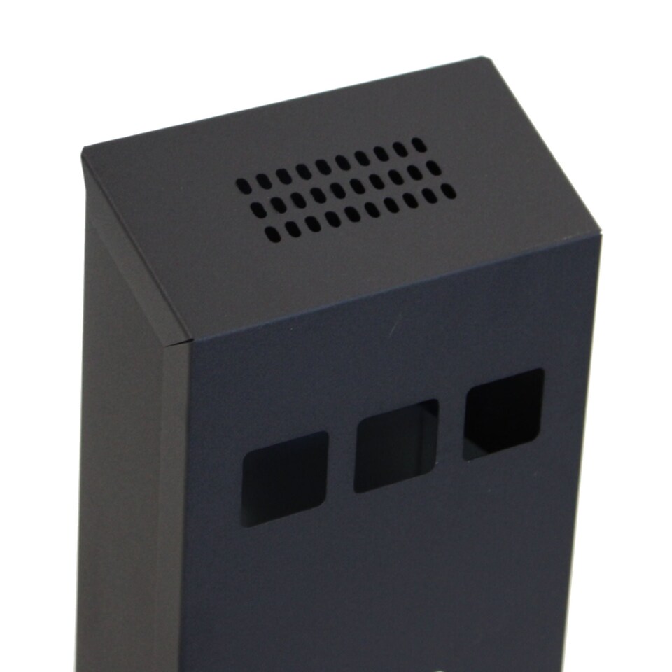 image 1 of Slim Wall Mounted Outdoor Pub Ashtray Ash Tray Cigarette Steel Bin