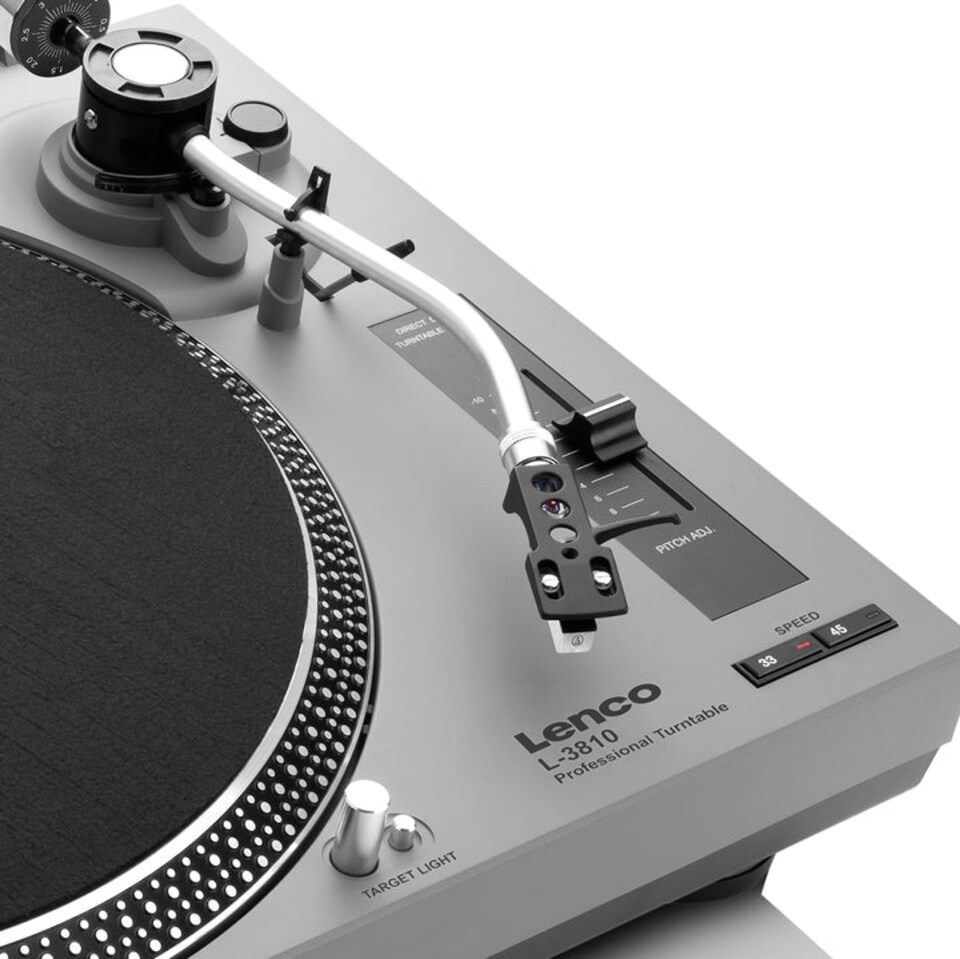 image 1 of LENCO L-3810GY - Direct Drive turntable with USB - Grey