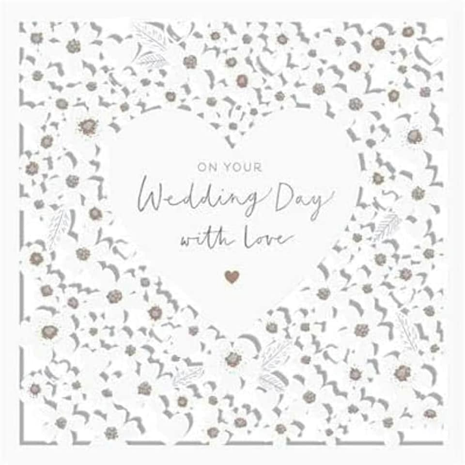 image 1 of Stunning Floral Laser Cut Design 'On Your Wedding Day Congratulations Card