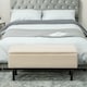 image 8 of HOMCOM 15" Ottoman Storage Box with 57L Storage Capacity, Cream White | Cream