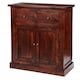 image 1 of Jaipur Dark Mango 2 Door Sideboard - Solid Mango Wood - L50 x W90 x H90 cm Brown