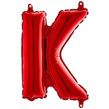 Red Letter K Air Fill Foil Balloon 35cm / 14 in