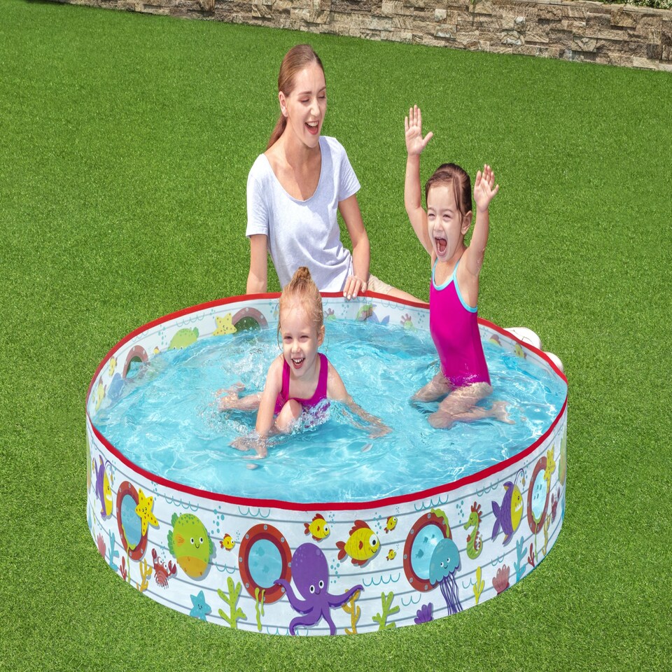 image 1 of Bestway Kids Paddling Pool Rigid Multicolour Octopus Swimming Pool for Garden Play Fun