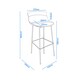 image 6 of Helena Barstool with Footrest in White