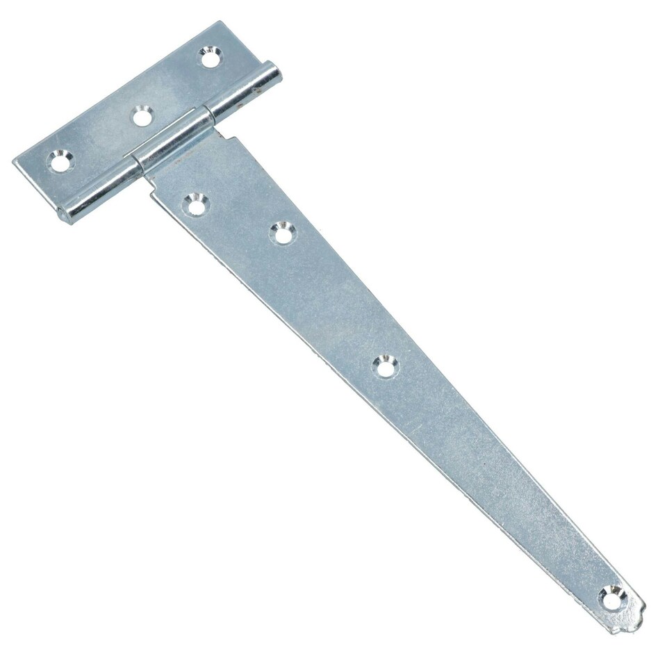 image 1 of 8in / 204mm Heavy Duty T Tee Hinges For Shed + Garden Gates Zinc Plated 8pc Silver