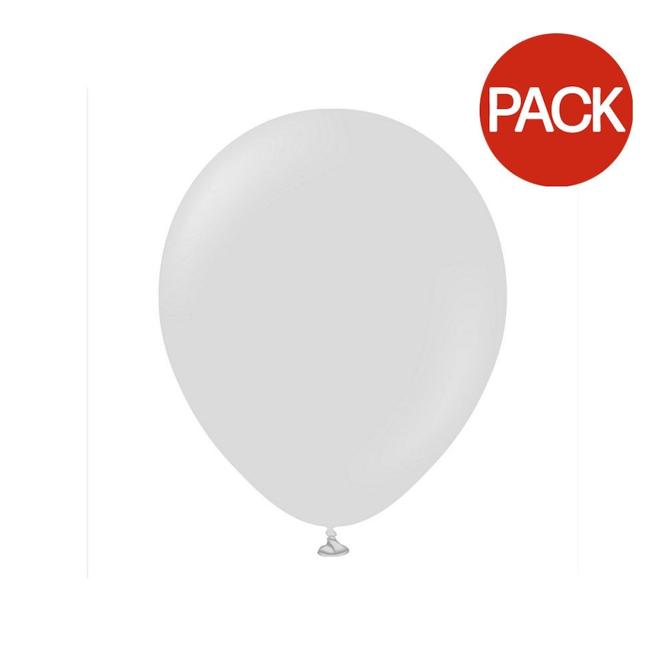 Kalisan Latex Retro Balloons (Pack of 100) - Smoke - One Size