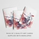 image 3 of Drummer Drum Kit Greeting Card Modern Watercolour Any Occasion Set of 3 Blank