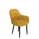 image 1 of Set Of 4 Anika Modern Velvet Dining Chair Padded Seat Metal Legs (Mustard)